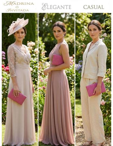 CLUTCH FUCSIAS ESTILO RAFIA PARA INVITADAS DE BODA | BOLSOS VERANO