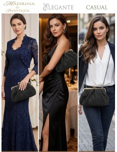 BOLSOS DE RAFIA NEGROS PARA INVITADAS DE BODAS | ACCESORIOS VERANO 2