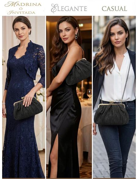 BOLSOS DE RAFIA NEGROS PARA INVITADAS DE BODAS | ACCESORIOS VERANO