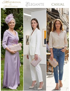 CLUTCH RAFIA MORADO Y BEIGE PARA BODAS DE VERANO | BOLSOS INVITADA 2