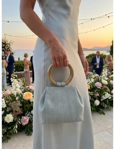 BOLSOS DE MANO VERDES CON ASA RIGIDA | INVITADAS BODA