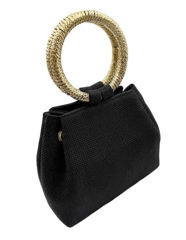 BOLSOS DE MANO NEGROS CON ASA RIGIDA | INVITADAS BODA