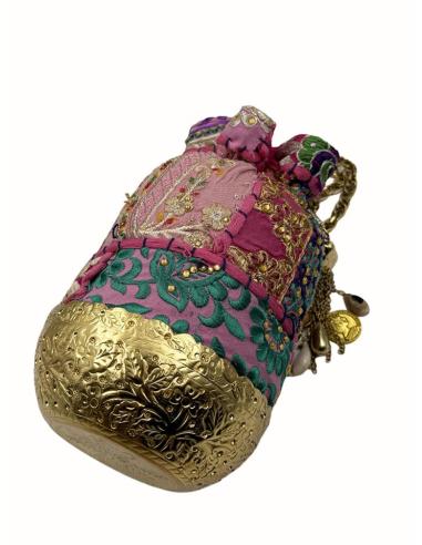 BOLSOS ROSA Y FUCSIA BOMBONERA CON BORDADOS | INVITADA BAUTIZO