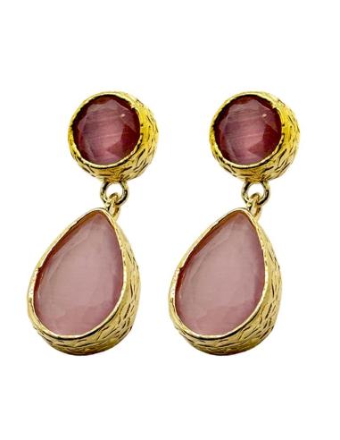 PENDIENTES DE PIEDRA PEQUEÑOS PARA MUJER | MADRINA E INVITADA BODA