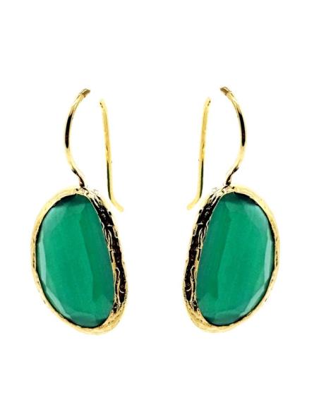 PENDIENTES MUJER PEQUEÑOS DE PIEDRA DE COLOR | LOOK CASUAL