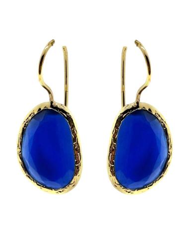 PENDIENTES MUJER PEQUEÑOS DE PIEDRA DE COLOR | LOOK CASUAL