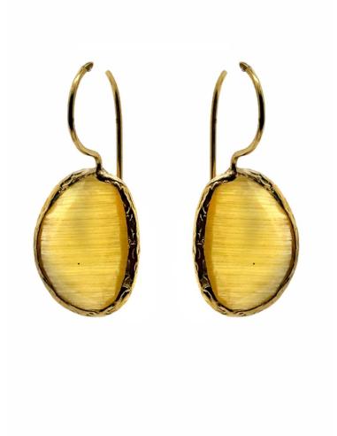 PENDIENTES MUJER PEQUEÑOS DE PIEDRA DE COLOR | LOOK CASUAL