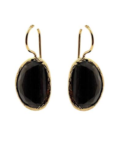 PENDIENTES MUJER PEQUEÑOS DE PIEDRA DE COLOR | LOOK CASUAL