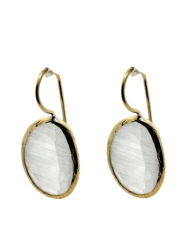 PENDIENTES MUJER PEQUEÑOS DE PIEDRA DE COLOR | LOOK CASUAL