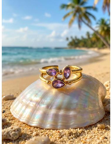ANILLOS DE MUJER CON PEDRERIA ELEGANTE | BODA Y BAUTIZO