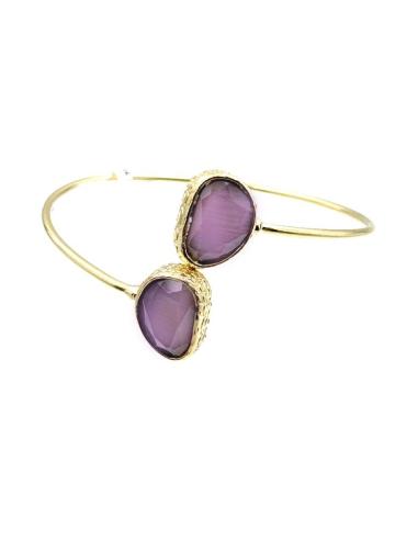PULSERAS FINAS PARA MUJER DOBLE PIEDRA Y BAÑO ORO | BODA Y EVENTO