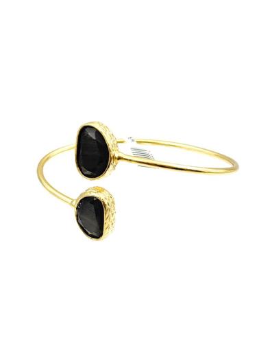 PULSERAS FINAS PARA MUJER DOBLE PIEDRA Y BAÑO ORO | BODA Y EVENTO