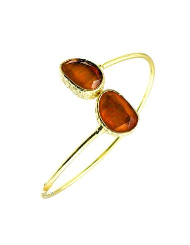 PULSERAS FINAS PARA MUJER DOBLE PIEDRA Y BAÑO ORO | BODA Y EVENTO
