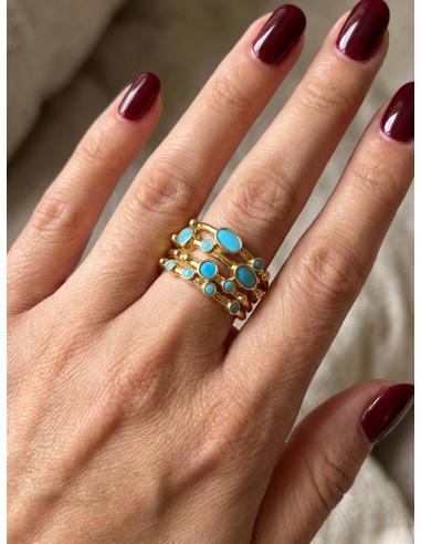 ANILLOS TURQUESAS GRANDES ESPECIAL...