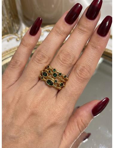 ANILLOS VERDES ESMERALDA PARA...