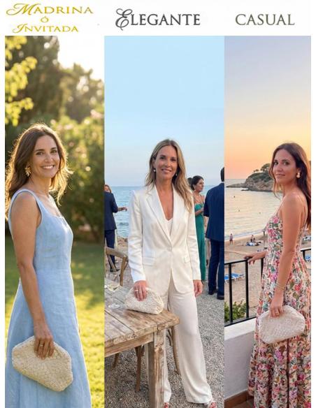 BOLSOS BODA BEIGE PARA NOVIAS CON BLONDA | MADRINAS E INVITADAS