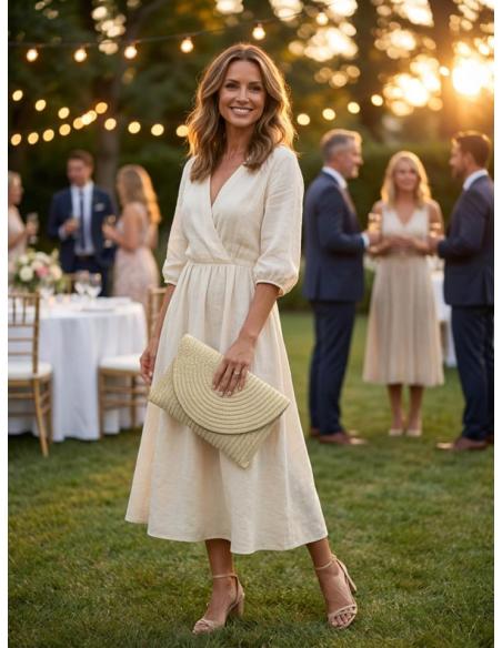 CARTERAS BEIGE VERANIEGAS PARA INVITADAS BODA | BOLSOS RAFIA
