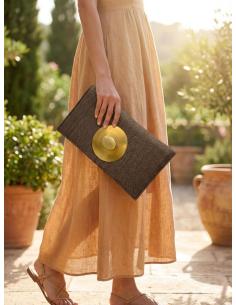 BOLSOS MARRONES CARTERA DECORADA CON PIEDRA | BODA Y BAUTIZO 2