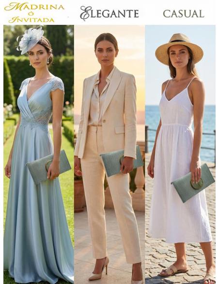 BOLSOS VERDE CLARO CARTERA CON SOLAPA DECORADA | BODA,BAUTIZO