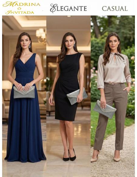 BOLSOS INVITADA PLATEADOS CARTERA RAFIA PEQUEÑA | MADRINAS BODA