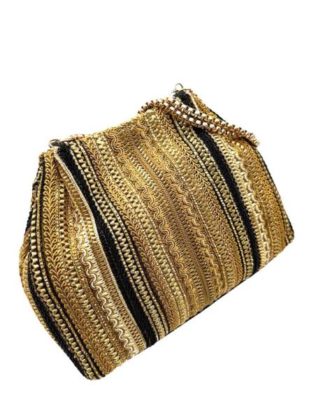BOLSOS DE ASA CORTA DORADOS Y NEGROS PARA INVITADA | MADRINA BODAS