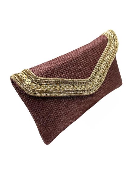 BOLSOS BODA GRANATES CARTERA SOBRE CON RIBETE | MADRINA,INVITADA