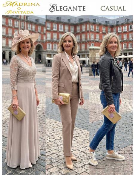 ELEGANTES BOLSOS DE MANO ORO VIEJO Y PIEDRA ROSADA | CLUTCH BODA