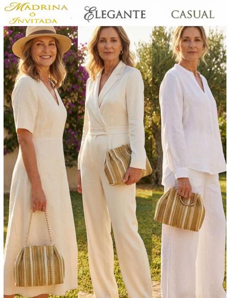 BOLSOS DE ASA CORTA DORADOS Y BEIGE PARA INVITADAS | MADRINA BODAS
