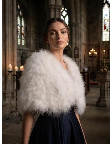 ESTOLAS FIESTA Y BODA BLANCAS DE PLUMAS AVESTRUZ | NOVIA,INVITADA