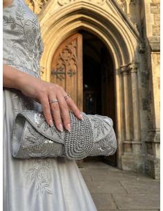 BOLSOS GRISES PARA BODAS BAGUETTE ELEGANTE | INVITADA,MADRINA 2