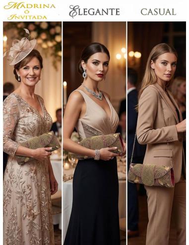 BOLSOS GRANATES PARA BODAS BAGUETTE ELEGANTE | INVITADA,MADRINA