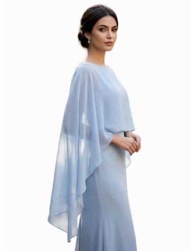 CAPAS PARA INVITADA DE BODAS Y BAUTIZOS AZUL CLARO | MADRINA