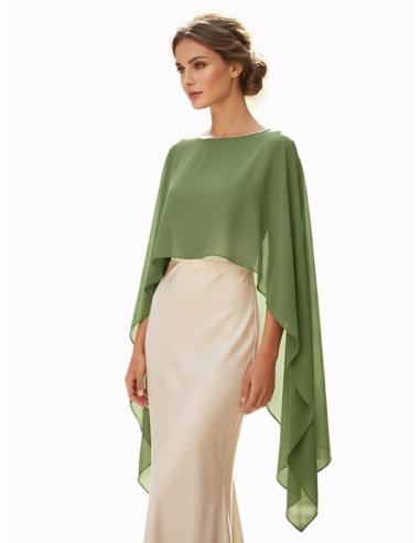 CAPAS PARA INVITADA DE BODA Y BAUTIZO VERDE OLIVA | MADRINA