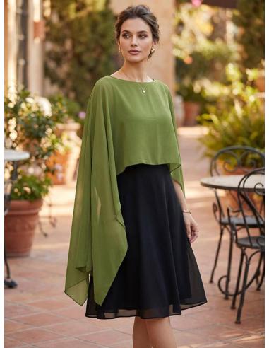 CAPAS PARA INVITADA DE BODA Y BAUTIZO VERDE OLIVA | MADRINA
