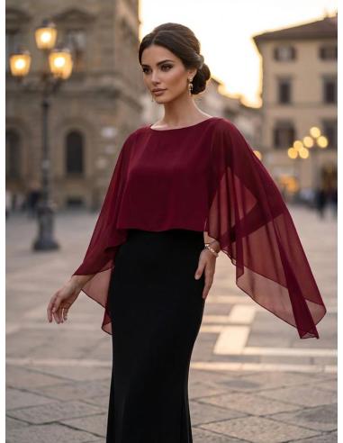 CAPAS PARA INVITADAS DE BODAS EN GRANATE | MADRINA