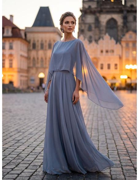 CAPAS PARA INVITADA DE BODAS Y BAUTIZOS AZUL ACERO | MADRINA