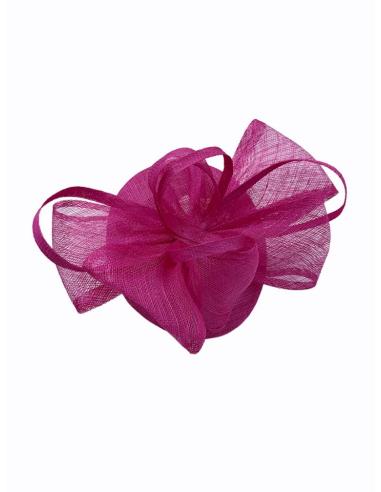 TOCADOS BODA FUCSIAS CASQUETE MADRINA E INVITADA | BAUTIZO