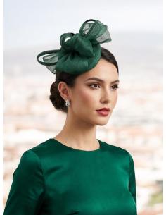 TOCADOS BODA VERDES SOFISTICADO CASQUETE INVITADA | MADRINA