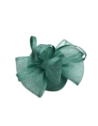 TOCADO BODA VERDE MENTA SOFISTICADO CASQUETE | INVITADA MADRINA