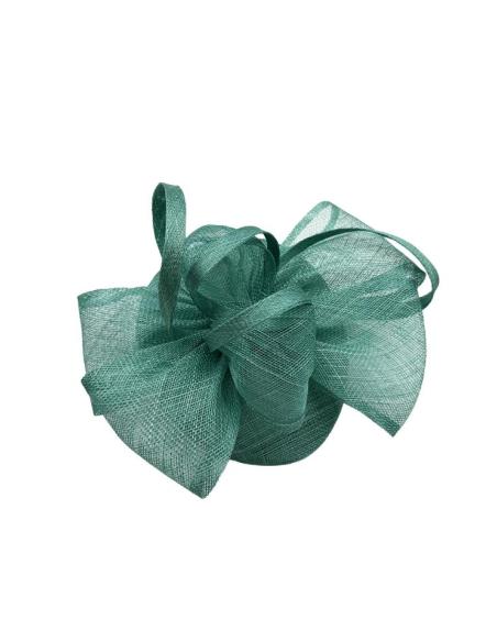 TOCADO BODA VERDE MENTA SOFISTICADO CASQUETE | INVITADA MADRINA