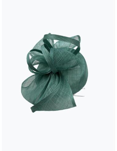 TOCADO BODA VERDE MENTA SOFISTICADO CASQUETE | INVITADA MADRINA