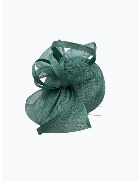 TOCADO BODA VERDE MENTA SOFISTICADO CASQUETE | INVITADA MADRINA