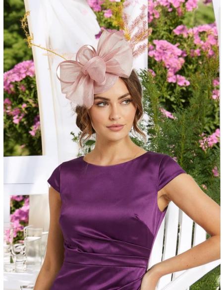 TOCADOS BODA ROSAS SOFISTICADO CASQUETE | INVITADA MADRINA