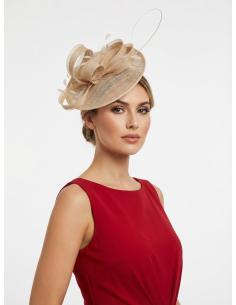 TOCADOS DE MADRINA E INVITADA PARA BODAS EN BEIGE | HECHO A MANO 2