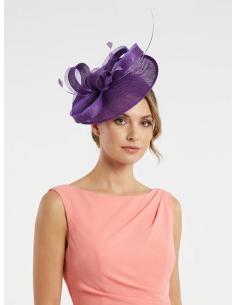 TOCADO MADRINA E INVITADA DE BODA EN MORADO | HECHO A MANO