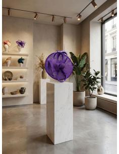 TOCADO MADRINA E INVITADA DE BODA EN MORADO | HECHO A MANO 2