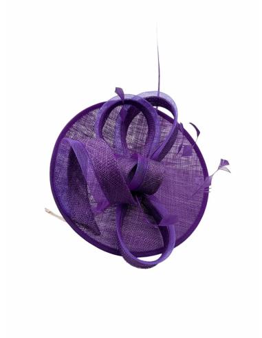 TOCADO MADRINA E INVITADA DE BODA EN MORADO | HECHO A MANO
