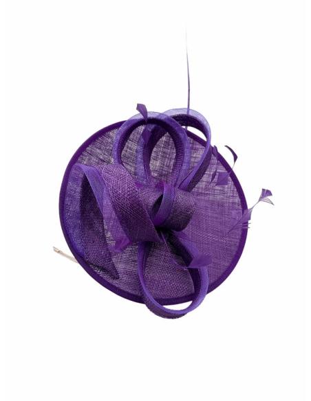 TOCADO MADRINA E INVITADA DE BODA EN MORADO | HECHO A MANO