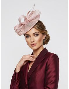TOCADOS BODA ROSAS CON ELEGANTE LAZADA Y RAQUI | MADRINA E INVITADA