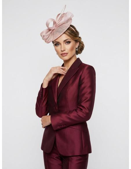 TOCADOS BODA ROSAS CON ELEGANTE LAZADA Y RAQUI | MADRINA E INVITADA
